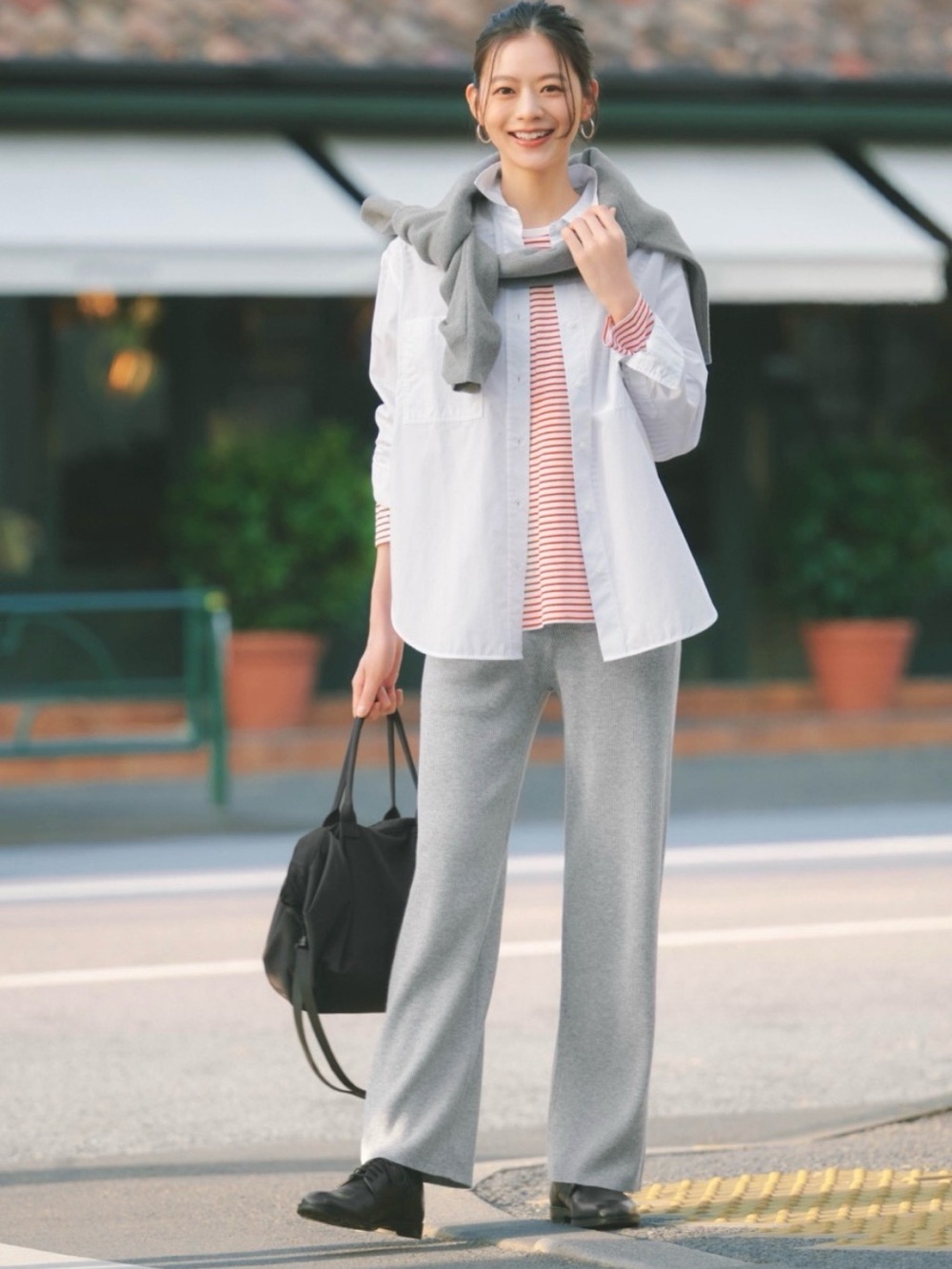 Uniqlo oversized double pocket white button up cotton shirt XS - Picture 11 of 14